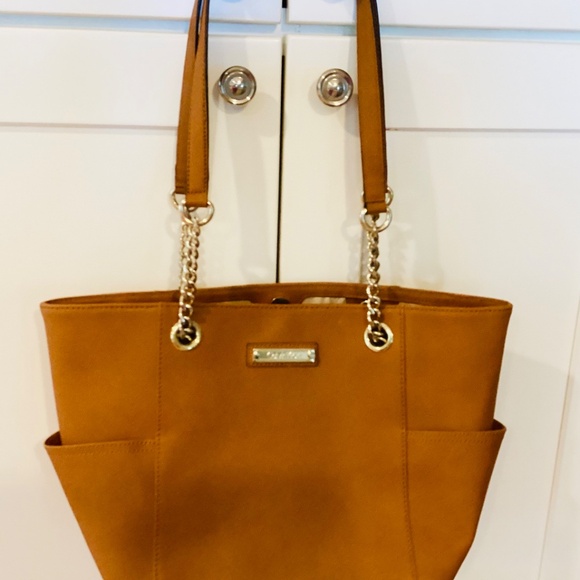 Large Calvin Klein saffiano Leather Tote Bag, Large Leather Tote Bag - Picture 4 of 8